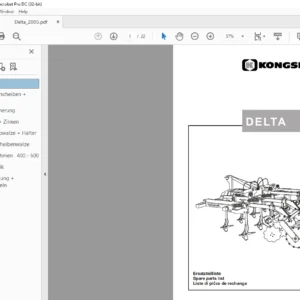 Kongskilde DELTA Spare parts list Manual - PDF DOWNLOAD (GERMAN)