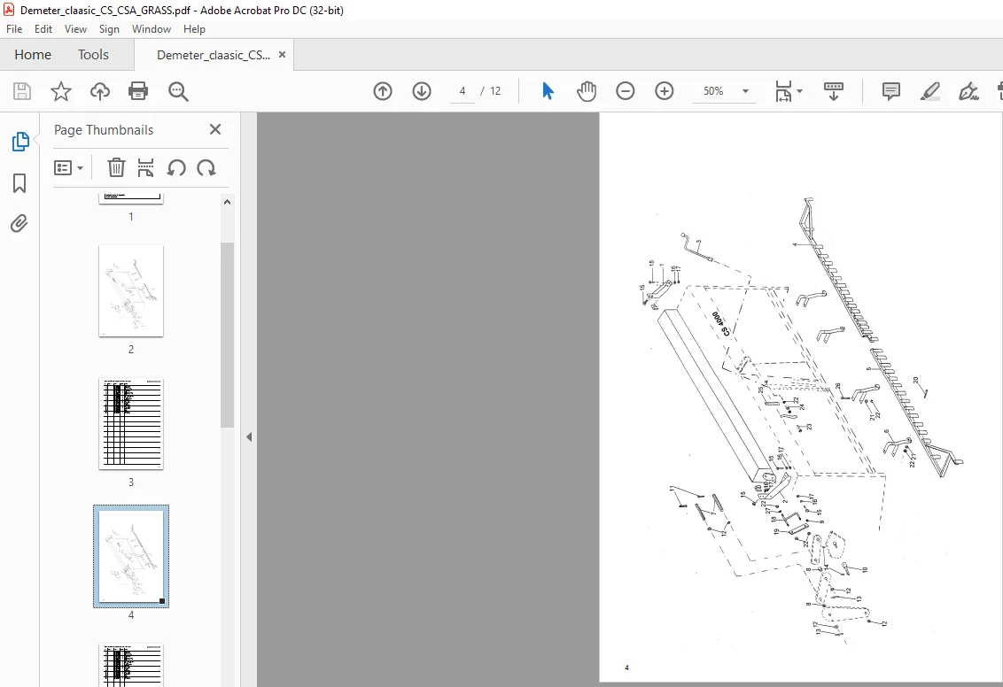 Kongskilde DEMETER CLASSIC CS/CSA Spare Parts List Manual - PDF DOWNLOAD - Image 3