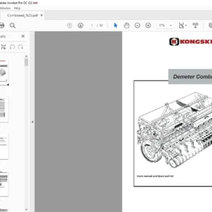 Kongskilde Demeter Combiseed N25 Spare Parts List Manual - PDF DOWNLOAD