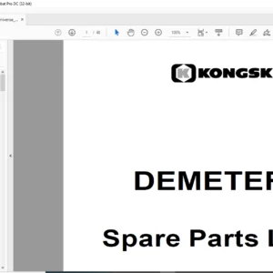 Kongskilde Demeter Spare Parts List Manual - PDF DOWNLOAD