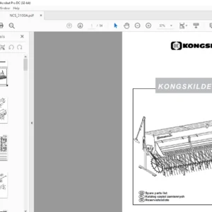 Kongskilde NCS 3100 A Spare Parts List Manual - PDF DOWNLOAD