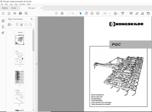 Kongskilde PGC Spare parts list Manual - PDF DOWNLOAD
