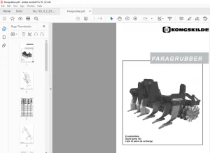 Kongskilde Paragrbber Spare parts list Manual - PDF DOWNLOAD