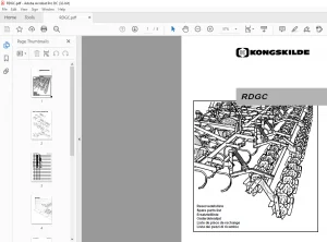 Kongskilde RDGC Spare parts list Manual - PDF DOWNLOAD