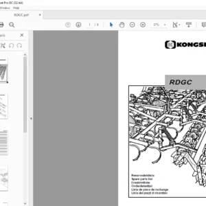 Kongskilde RDGC Spare parts list Manual - PDF DOWNLOAD
