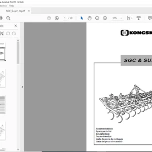 Kongskilde SGC & SUPER Q Spare parts list Manual - PDF DOWNLOAD