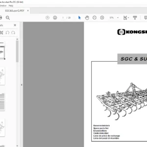 Kongskilde SGC & SUPER Q Spare parts list Manual - PDF DOWNLOAD
