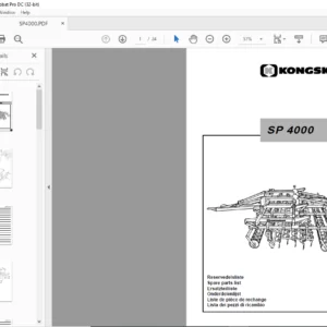 Kongskilde SP 4000 Spare parts list Manual - PDF DOWNLOAD