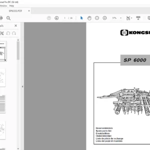 Kongskilde SP 6000 Spare parts list Manual - PDF DOWNLOAD