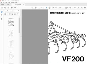 Kongskilde VF 200 Spare parts list Manual - PDF DOWNLOAD