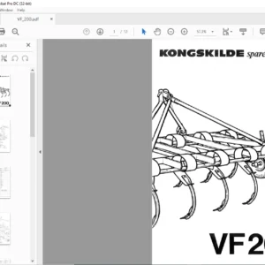 Kongskilde VF 200 Spare parts list Manual - PDF DOWNLOAD