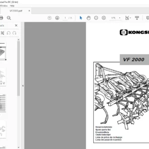 Kongskilde VF 2000 Spare parts list Manual - PDF DOWNLOAD