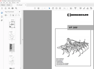 Kongskilde VF 300 P Spare parts list Manual  - PDF DOWNLOAD
