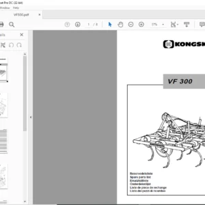 Kongskilde VF 300 Spare parts list Manual - PDF DOWNLOAD
