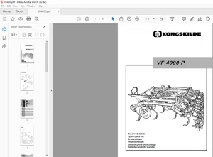 Kongskilde VF 4000 P Spare parts list Manual - PDF DOWNLOAD