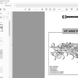 Kongskilde VF 4000 P Spare parts list Manual - PDF DOWNLOAD