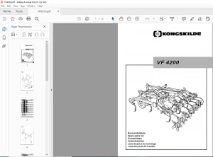 Kongskilde VF 4200 Spare parts list Manual - PDF DOWNLOAD