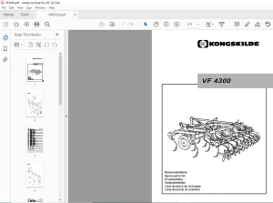 Kongskilde VF 4300 Spare parts list Manual - PDF DOWNLOAD