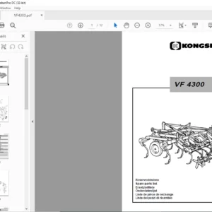 Kongskilde VF 4300 Spare parts list Manual - PDF DOWNLOAD