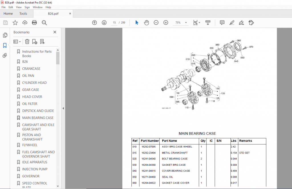 Kubota B26 PARTS MANUAL - PDF DOWNLOAD - HeyDownloads - Manual Downloads