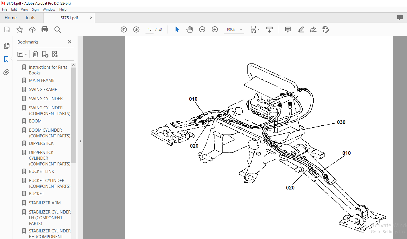 Kubota BT 751 Backhoe PARTS MANUAL - PDF DOWNLOAD - HeyDownloads ...