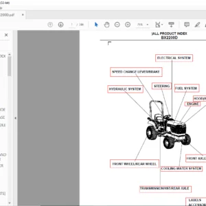 Kubota BX2200D PARTS MANUAL - PDF DOWNLOAD