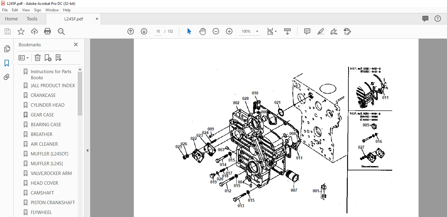 Kubota L245F PARTS MANUAL - PDF DOWNLOAD - Image 3