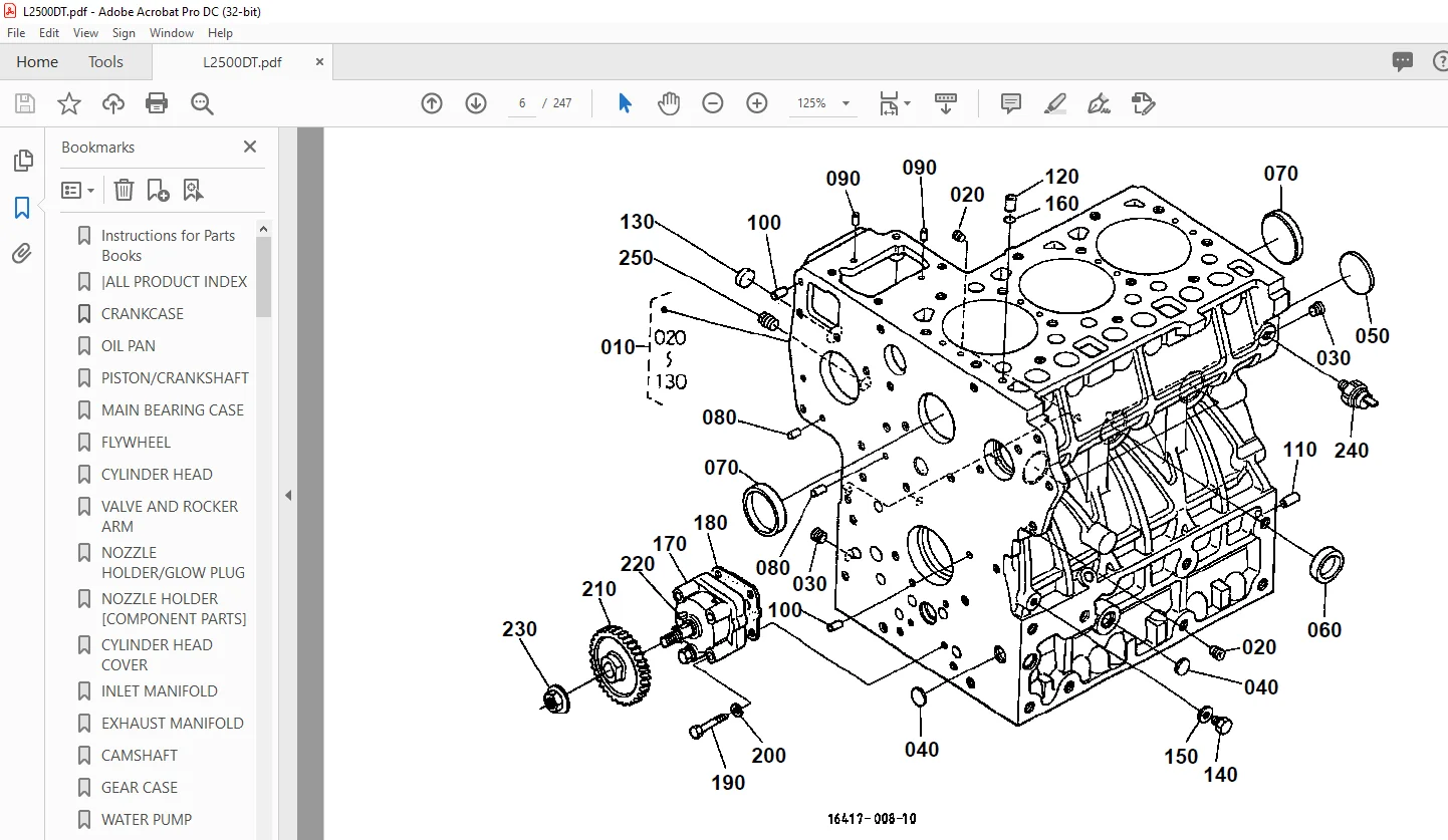 Kubota L2500DT PARTS MANUAL - PDF DOWNLOAD - Image 3
