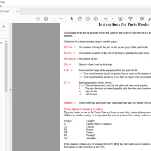 Kubota LA210 Parts Manual - PDF DOWNLOAD