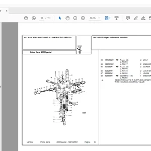 Landini 4000 Special Accessories Parts Manual - PDF  DOWNLOAD