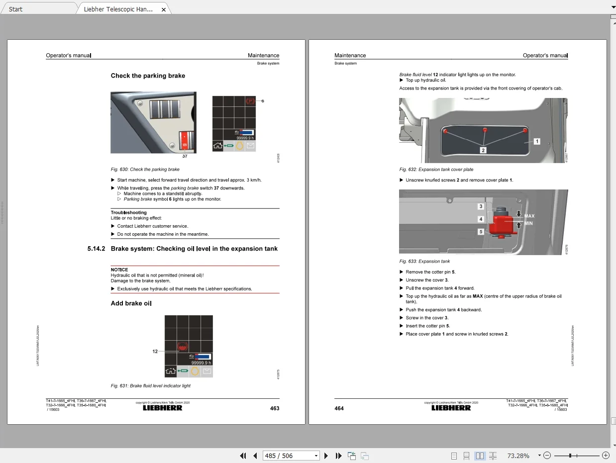 Liebherr Heavy Equipment Full Models Updated 05.2020 Operator's Manuals PDF - Complete Set - Image 6