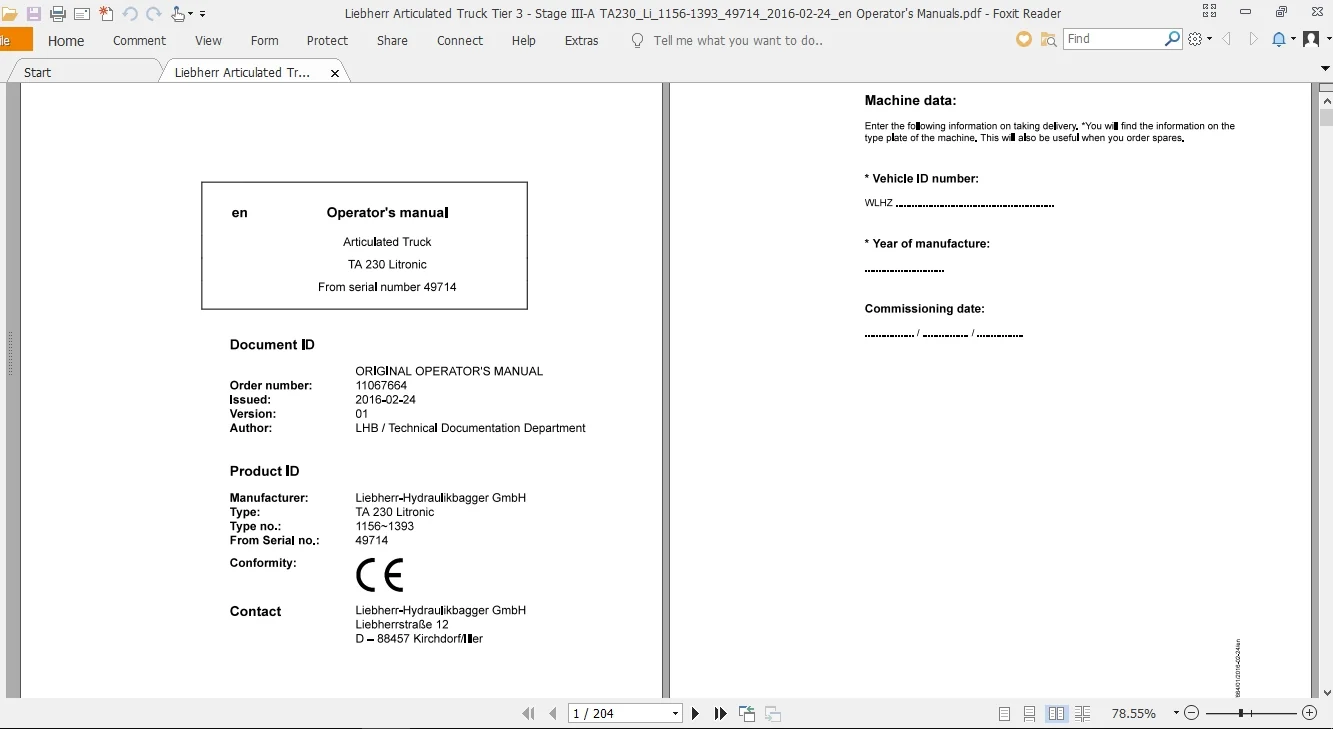 Liebherr Heavy Equipment Full Models Updated 05.2020 Operator's Manuals PDF - Complete Set - Image 8