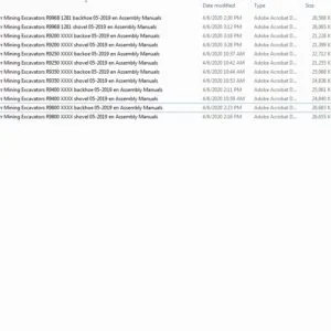 Liebherr Mining Excavator 05.2019 Assembly Manuals PDF - Complete Set