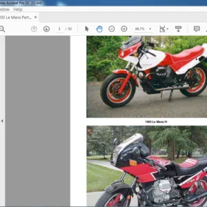Moto Guzzi 1000 Le Mans IV & V Parts List Manual - PDF DOWNLOAD