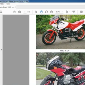 Moto Guzzi 1000 Le Mans IV & V Parts List Manual - PDF DOWNLOAD