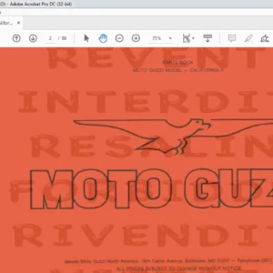 Moto Guzzi California II Parts List Manual - PDF DOWNLOAD - (French)