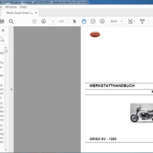 Moto Guzzi Griso 8V-1200 Werkstatthandbuch - PDF DOWNLOAD
