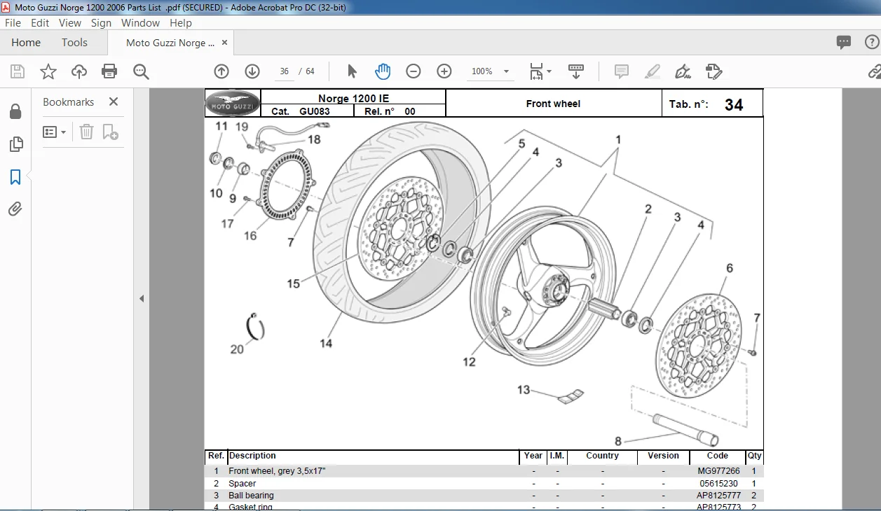 Moto Guzzi Norge 1200 IE Spare Parts Catalogue Manual - PDF DOWNLOAD - Image 3