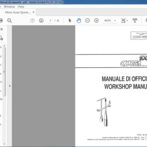 Moto Guzzi Quota 1000 Workshop Manual - PDF DOWNLOAD