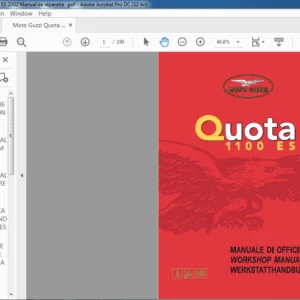 Moto Guzzi Quota 1100 ES Workshop Manual - PDF DOWNLOAD