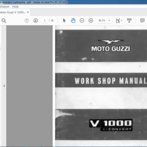 Moto Guzzi V 1000 I- Convert Workshop Manual - PDF DOWNLOAD