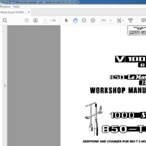 Moto Guzzi V1000 G5 850 Le Mans II Workshop Manual - PDF DOWNLOAD