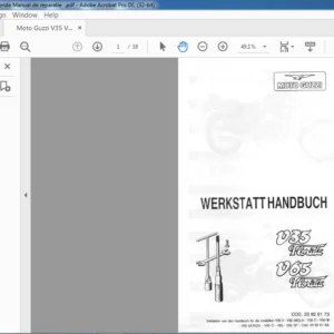 Moto Guzzi V35 Florida V65 Florida Werkstatthandbuch - PDF DOWNLOAD - (GERMAN)