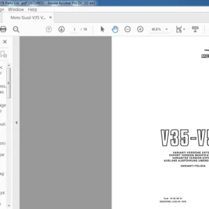 Moto Guzzi V35-V50 Parts List Manual - PDF DOWNLOAD