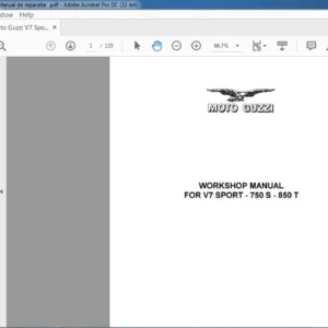 Moto Guzzi V7 Sport 750S 850T Workshop Manual - PDF DOWNLOAD