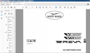 Moto Guzzi V850 V1100 BREVA Use + Maintenance Manual - PDF DOWNLOAD