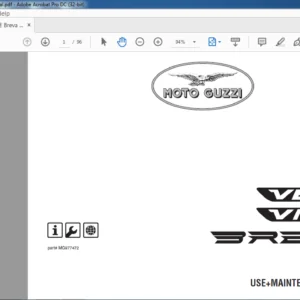 Moto Guzzi V850 V1100 BREVA Use + Maintenance Manual - PDF DOWNLOAD