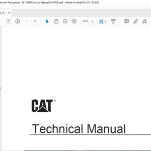 SCH5000 Drill Rig Service Manual Cat Rotary Track Drill - PDF DOWNLOAD