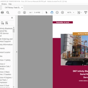 SKF Infinity Blasthole Drill Service Manual Cat Rotary Track Drill SN 2E68F05 - PDF DOWNLOAD