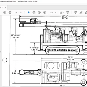 Super Carrier SC8000 Drilling Rig Service Manual Cat Rotary Track Drill - PDF DOWNLOAD
